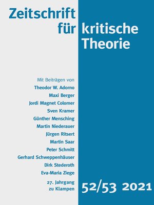 cover image of Zeitschrift für kritische Theorie / Zeitschrift für kritische Theorie, Heft 52/53